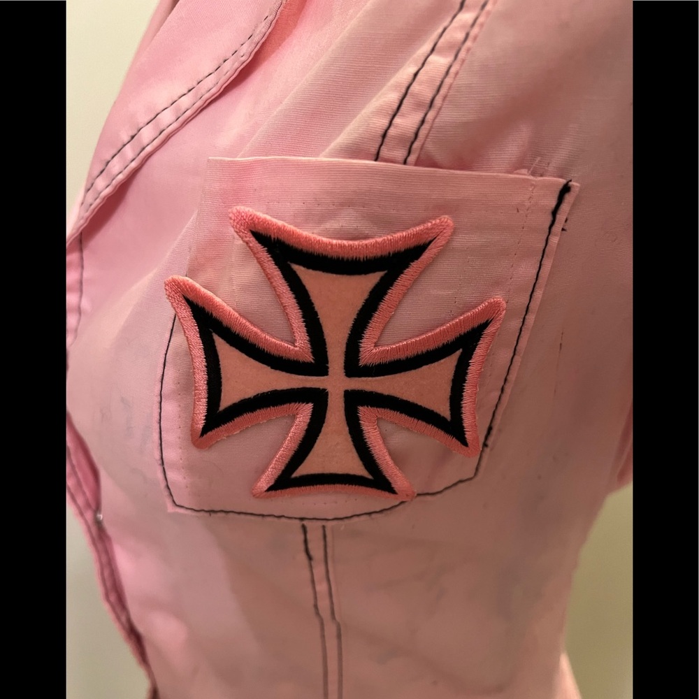 Vintage SERIOUS Brand Pink Reform School Dress sz L - Picture 6 of 12
